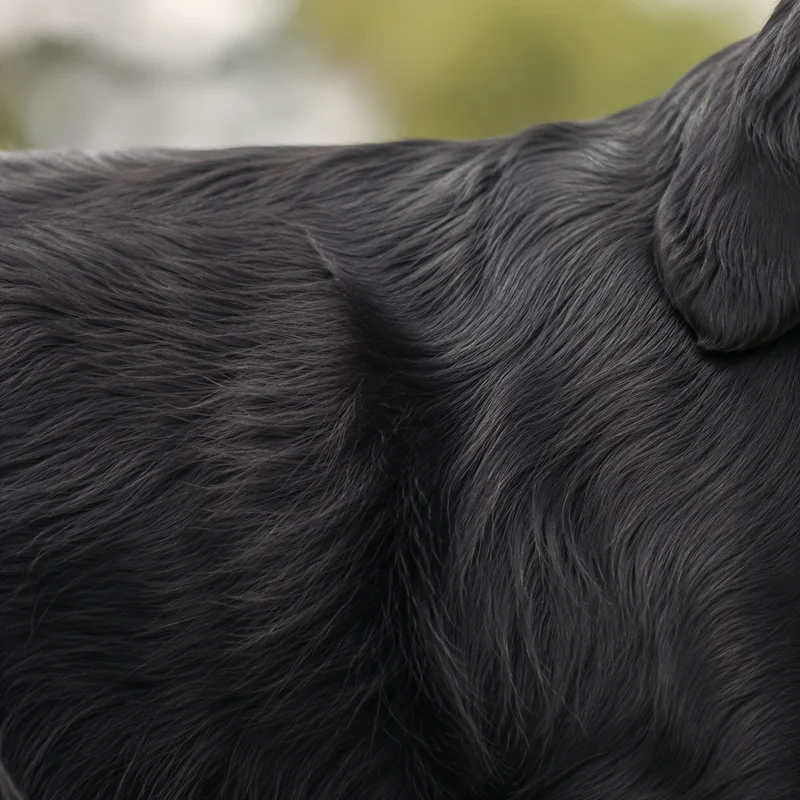 Flat Coated Retriever — coat texture