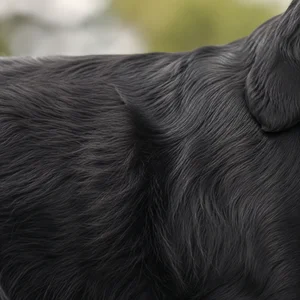 Flat Coated Retriever — coat texture