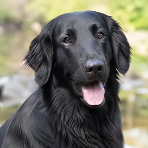 Flat Coated Retriever — happy