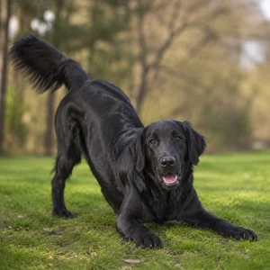 Flat Coated Retriever — playful