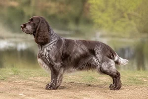 French Spaniel — Liver Roan coat