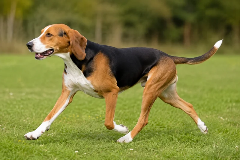 French Tricolour Hound — running