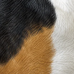 French Tricolour Hound — coat texture