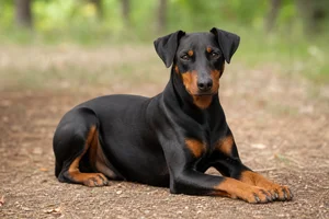 German Pinscher — lying down