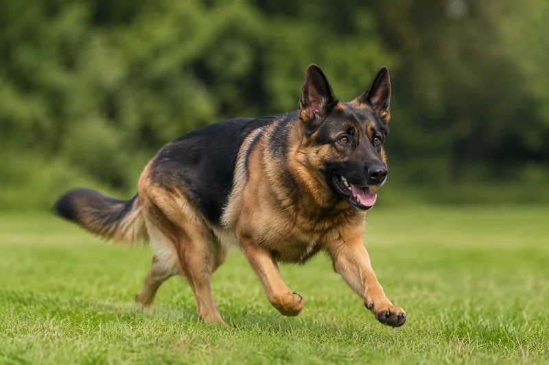 German Shepherd Dog — running