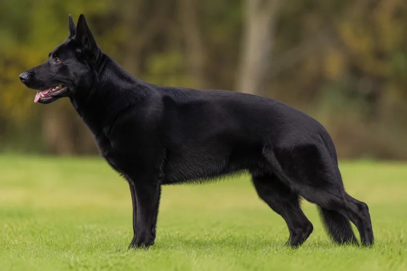 German Shepherd Dog — Solid Black coat