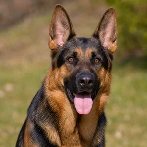 German Shepherd Dog — happy