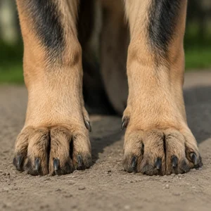 German Shepherd Dog — paws