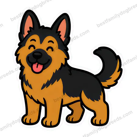 German Shepherd Dog smiling dog meme sticker