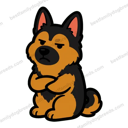 German Shepherd Dog sad dog meme sticker