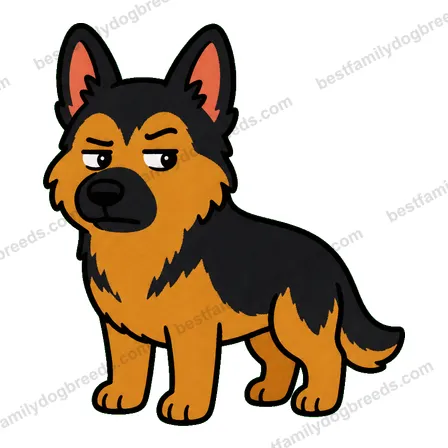 German Shepherd Dog suspicious dog meme sticker