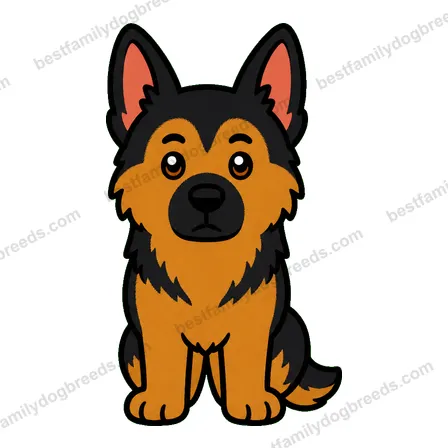 German Shepherd Dog dog staring meme sticker