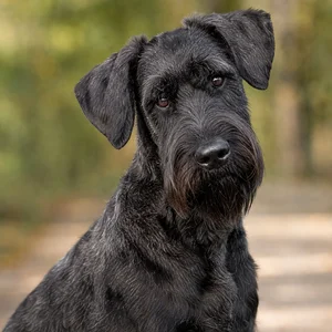 Giant Schnauzer — alert