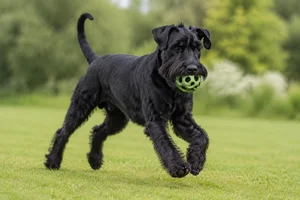 Giant Schnauzer — playing