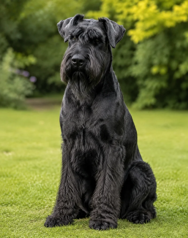 Giant Schnauzer — sitting