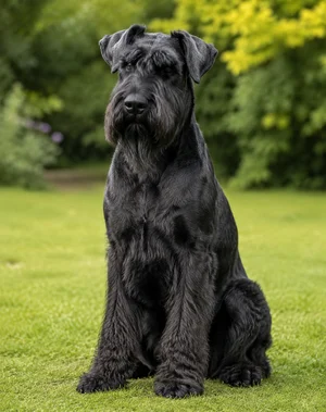Giant Schnauzer — sitting