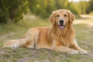 Golden Retriever — lying down