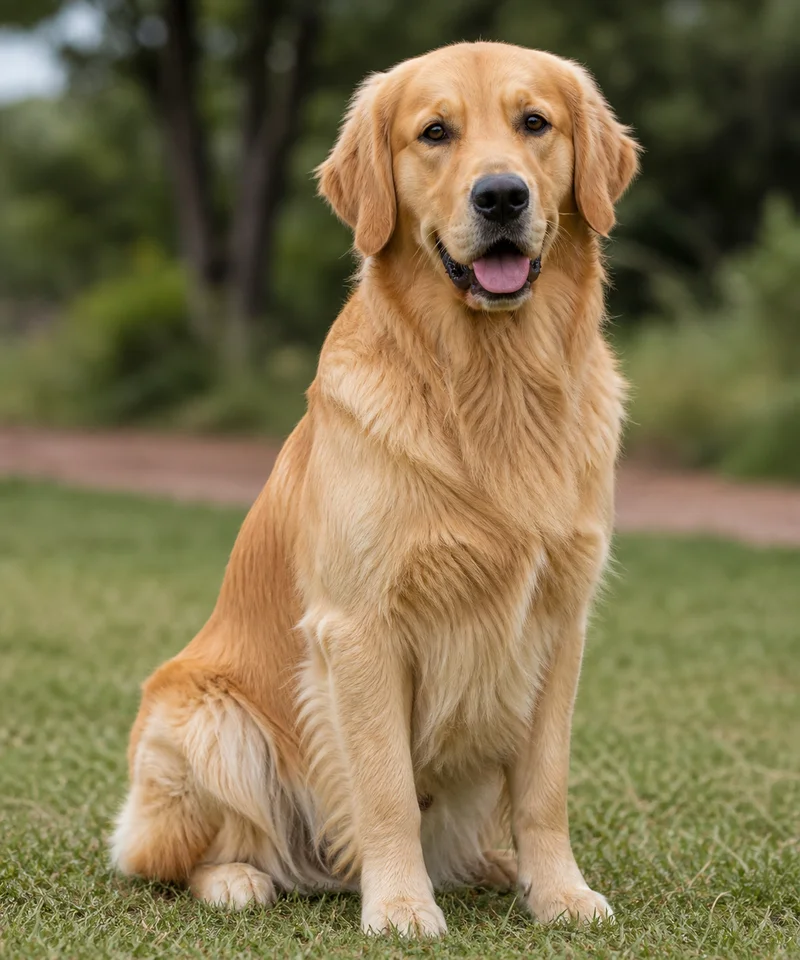 Golden Retriever — sitting