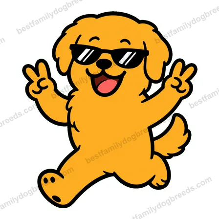 Golden Retriever cool dog meme sticker