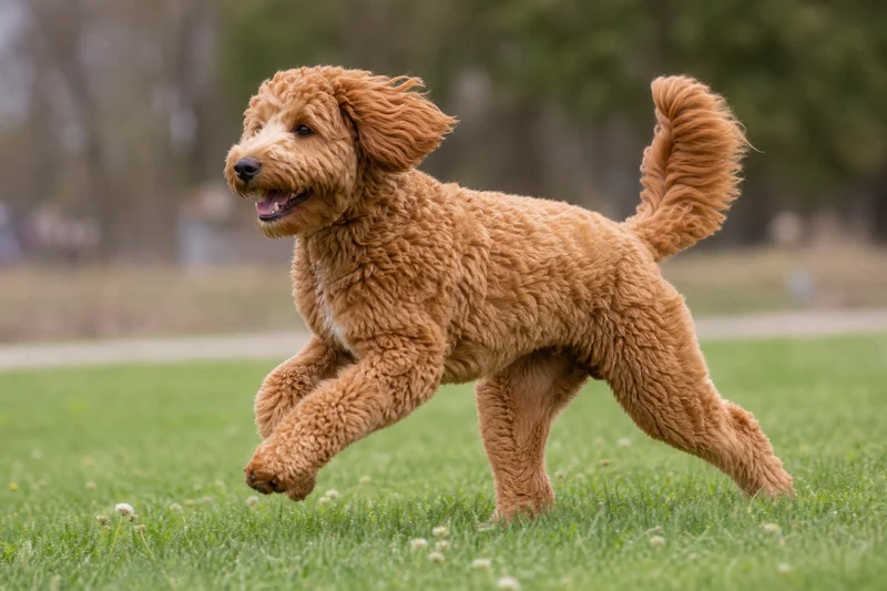 Goldendoodle — running