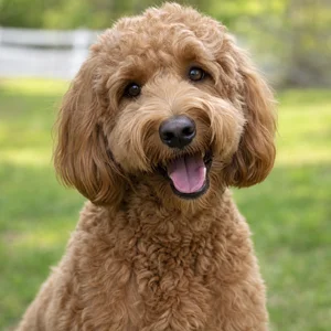 Goldendoodle — happy