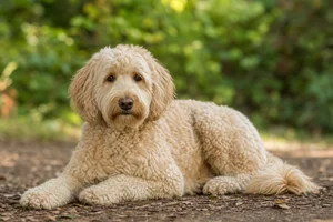 Goldendoodle — lying down