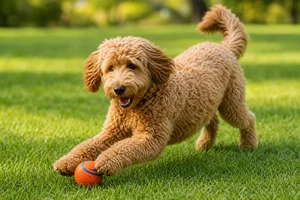 Goldendoodle — playing