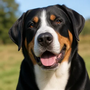 Greater Swiss Mountain Dog — happy