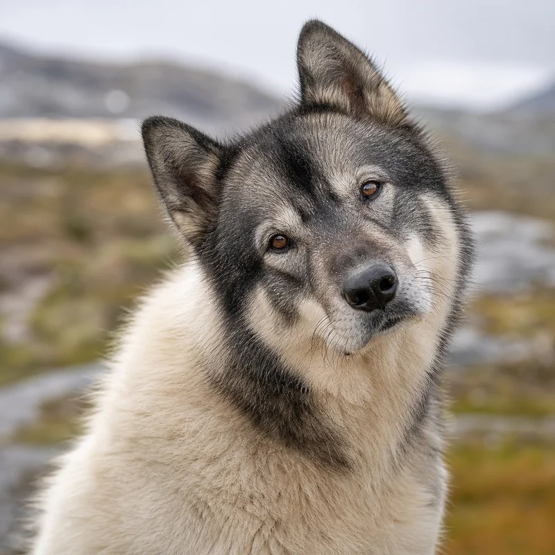 Greenland Dog — alert