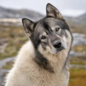 Greenland Dog — alert
