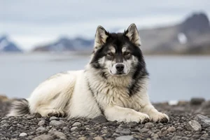 Greenland Dog — lying down