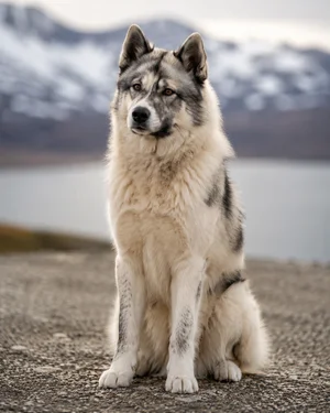 Greenland Dog — sitting