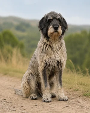Griffon Nivernais — sitting