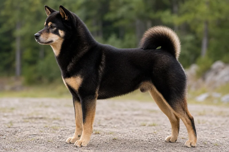 Hokkaido Dog — black and tan coat
