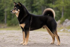 Hokkaido Dog — black and tan coat