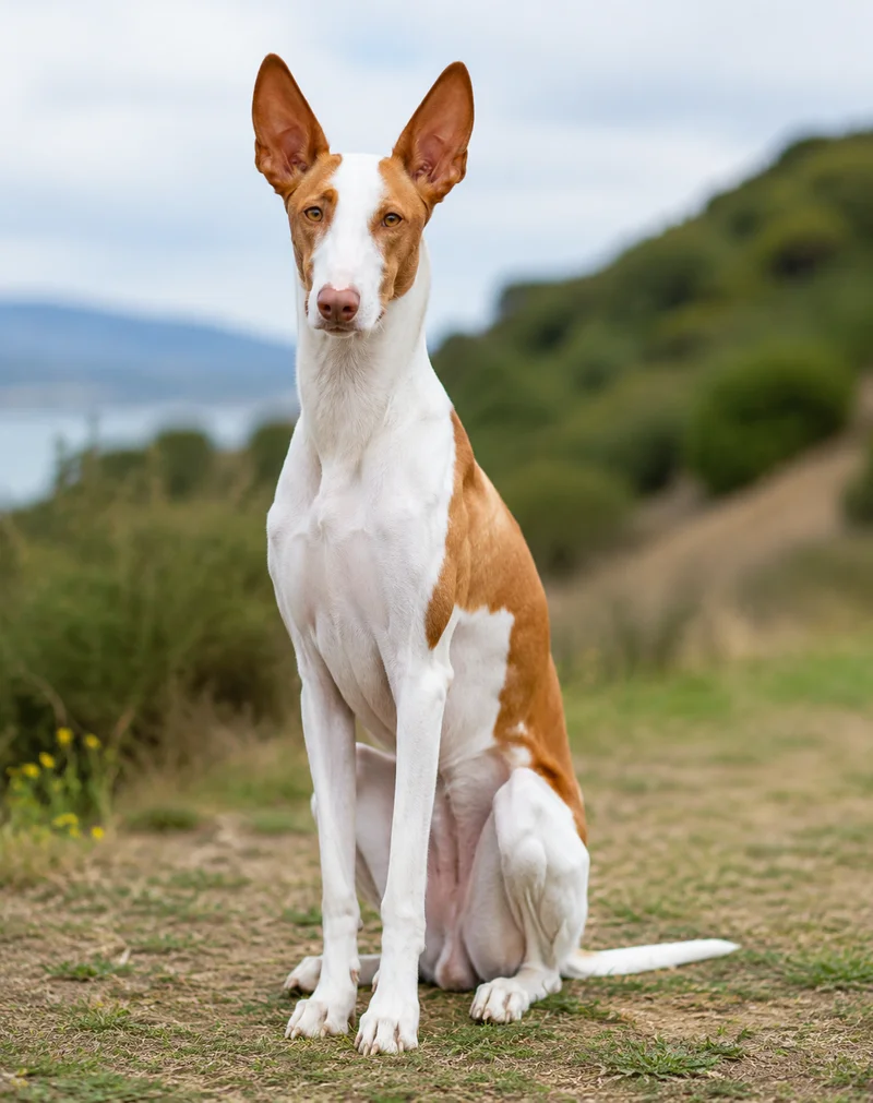 Ibizan Hound — sitting