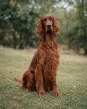 Irish Setter — sitting