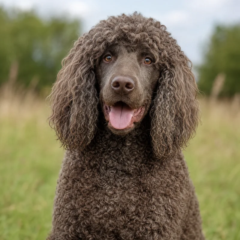 Irish Water Spaniel — happy
