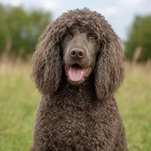 Irish Water Spaniel — happy