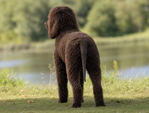 Irish Water Spaniel — rear