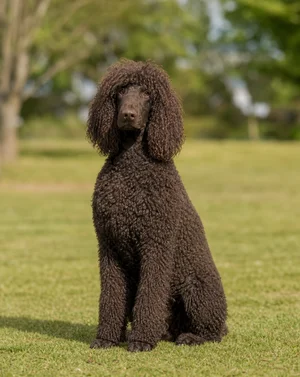 Irish Water Spaniel — sitting