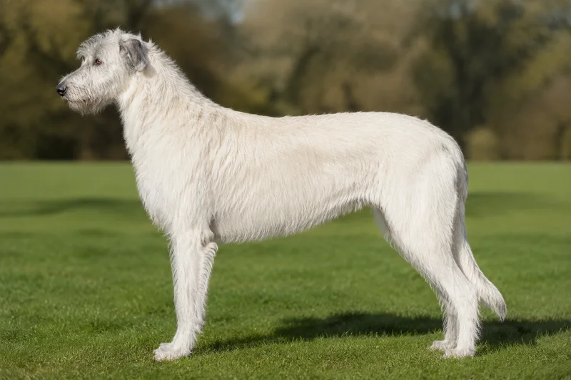 Irish Wolfhound — white coat