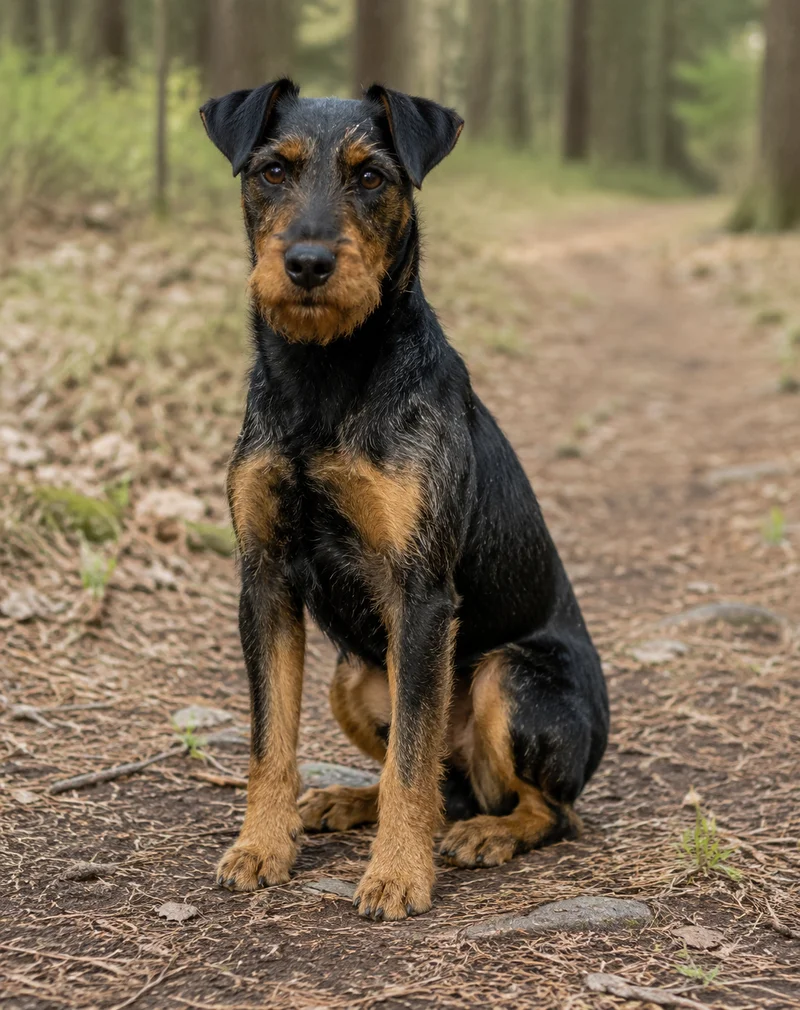 Jagdterrier — sitting
