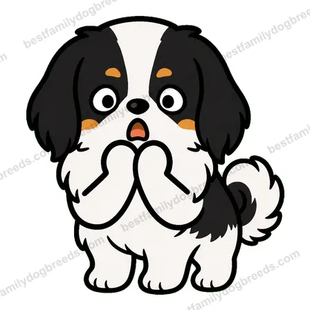 Japanese Chin surprised dog meme sticker