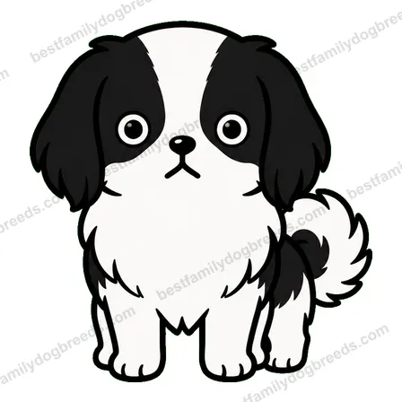 Japanese Chin dog staring meme sticker
