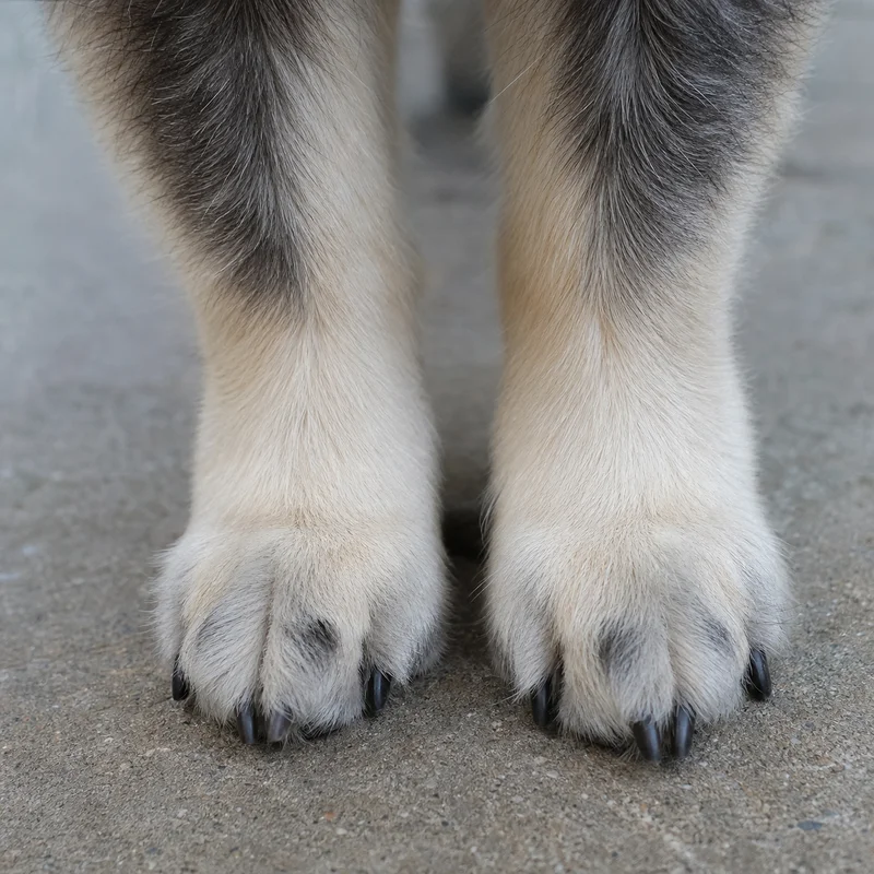 Keeshond — paws