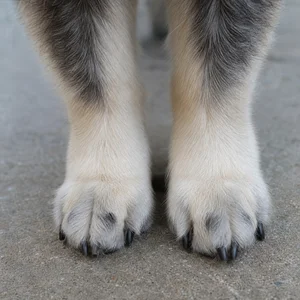 Keeshond — paws