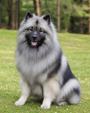 Keeshond — sitting