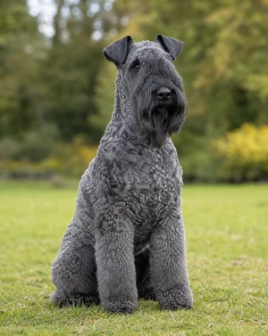 Kerry Blue Terrier — sitting