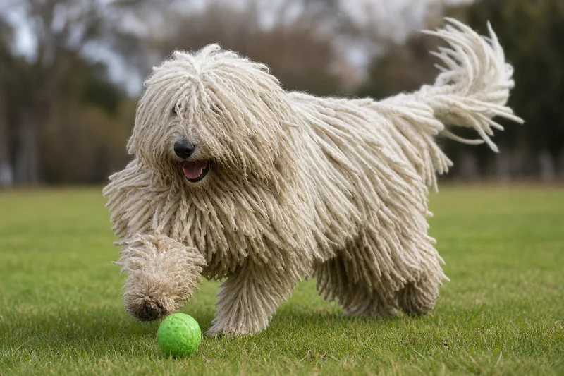Komondor — playing